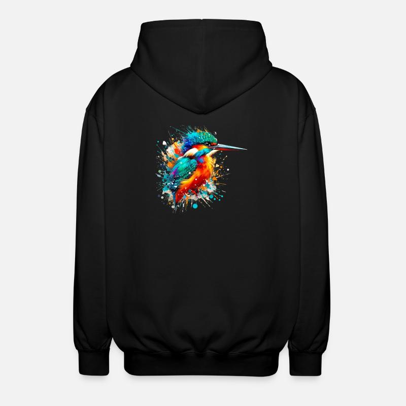 Eisvogel - Unisex Kapuzenjacke - Schwarz