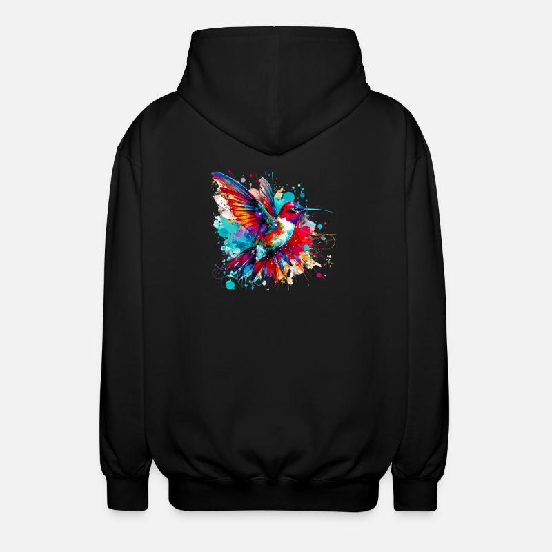 Kolibri - Unisex Kapuzenjacke - Schwarz