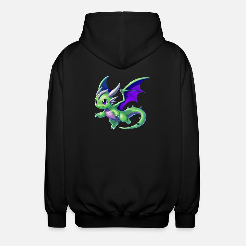 Drache - Unisex Kapuzenjacke - Schwarz