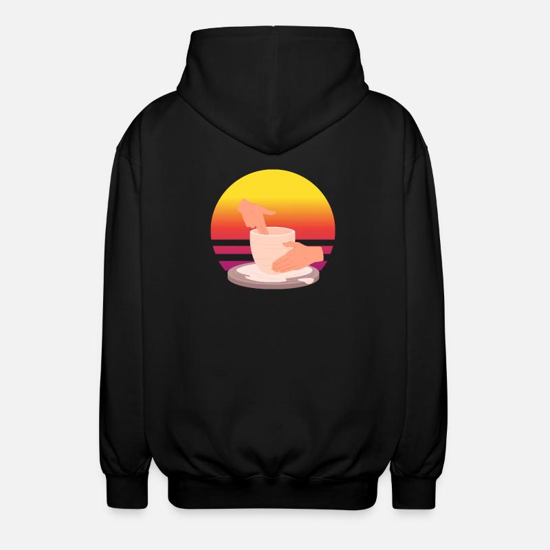 Passion céramique Coucher de soleil - Veste à capuche unisexe - noir