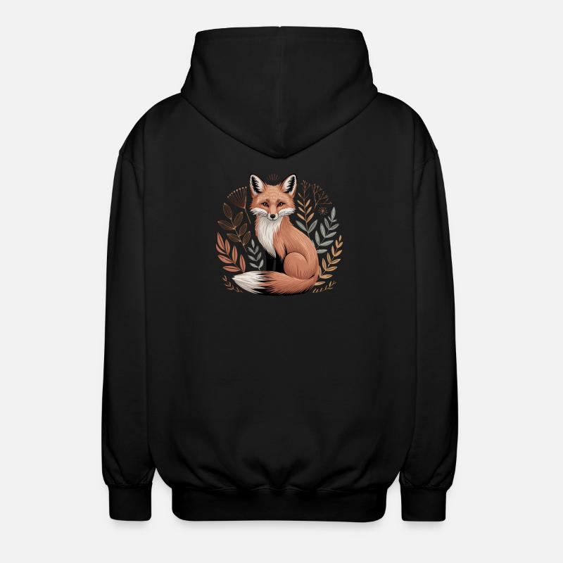Boho Fuchs - Unisex Kapuzenjacke - Schwarz
