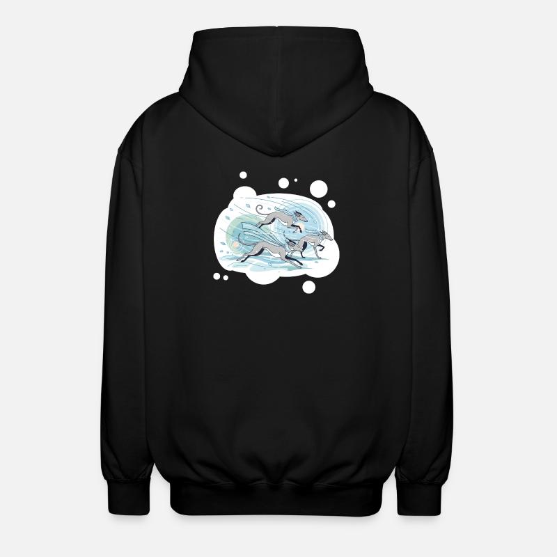 Greyhounds - Veste à capuche unisexe - noir