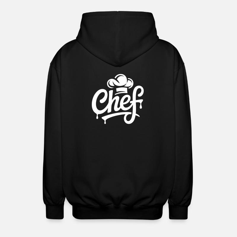 Lettere con il logo dello chef - Felpa unisex con cappuccio - nero