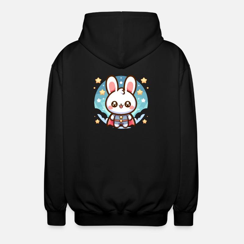 Héros Lapin Super-héros Lapin - Veste à capuche unisexe - noir