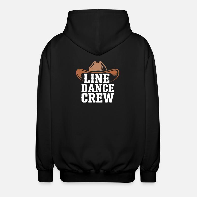 Line Dance Crew Cowboy Hat - Unisex Kapuzenjacke - Schwarz
