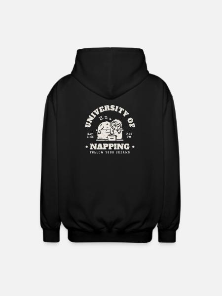 University of Napping - Unisex Hooded Jacket - black