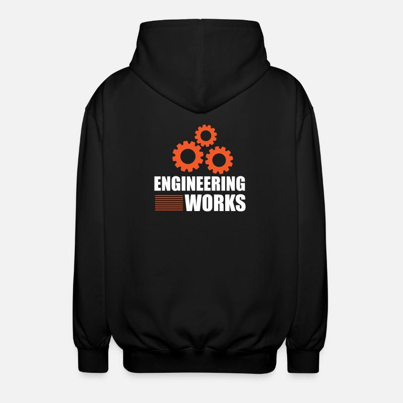 Engineering Works - Unisex Hooded Jacket - black