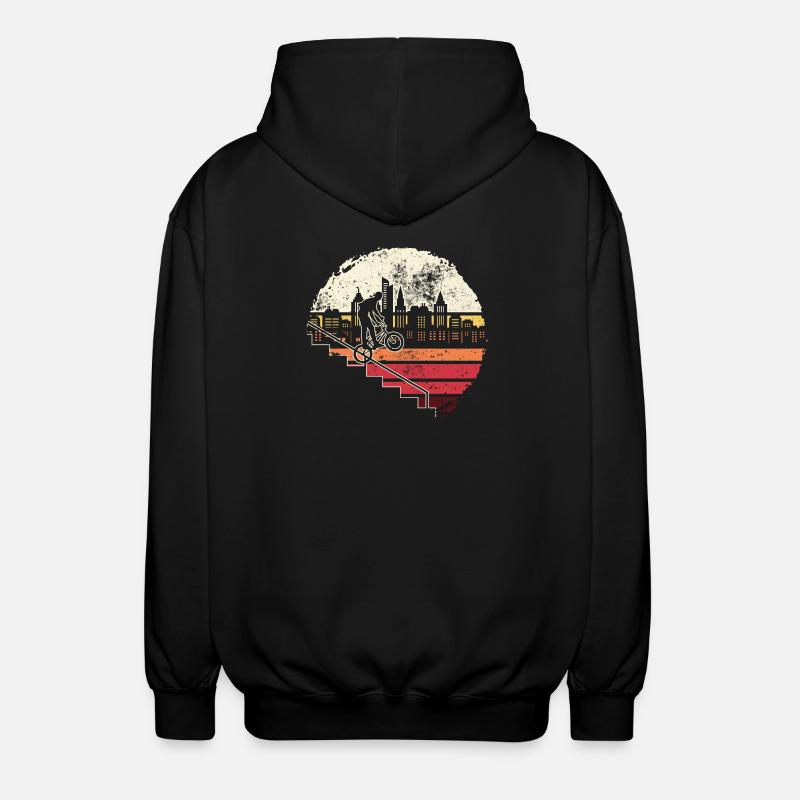 Urban Skyline Einrad Glow - Unisex Kapuzenjacke - Schwarz
