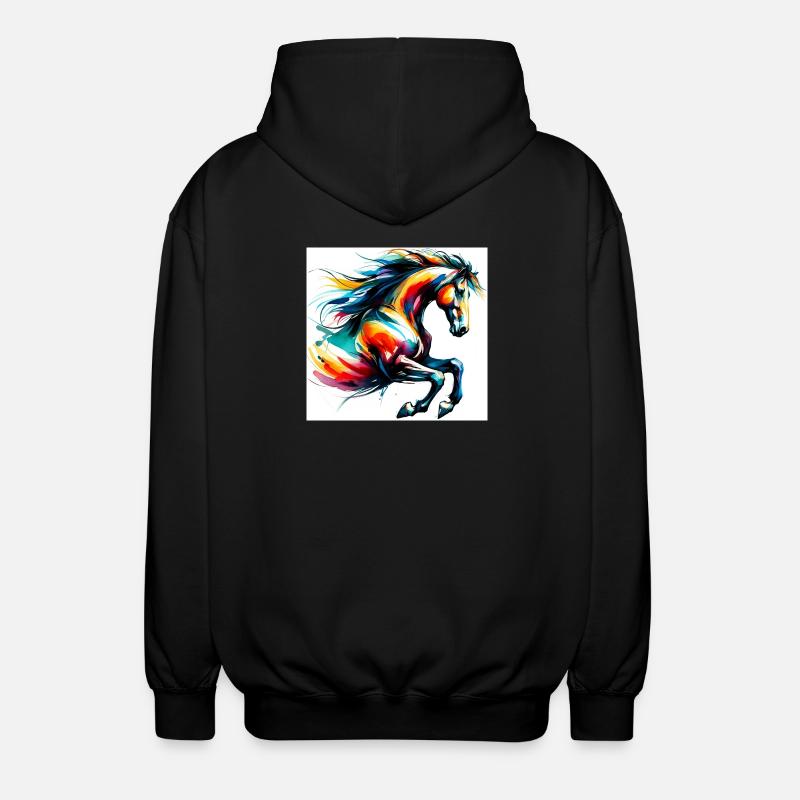 Cheval - Veste à capuche unisexe - noir