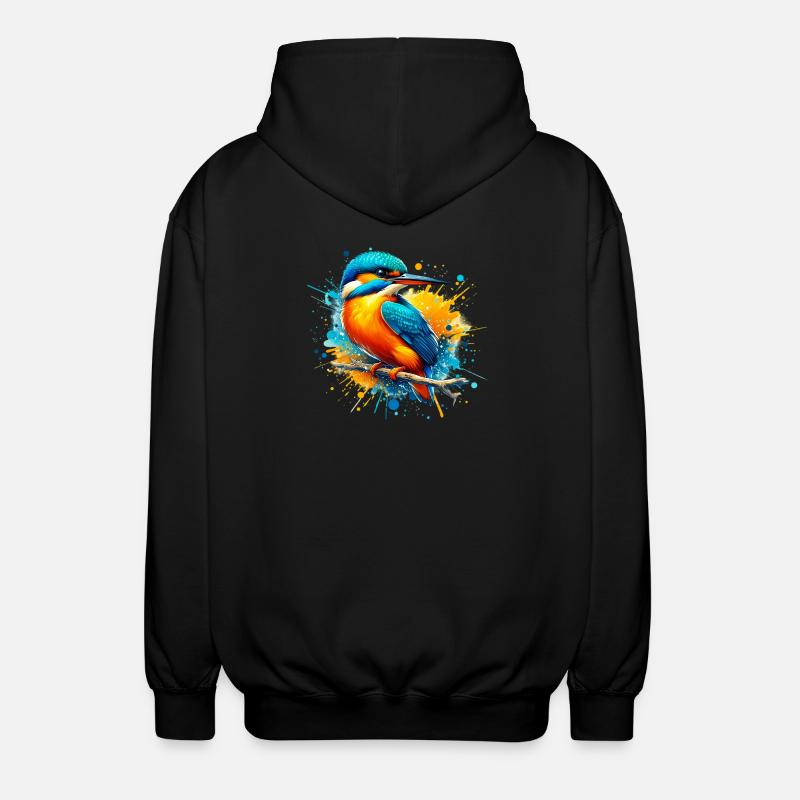 Eisvogel - Unisex Kapuzenjacke - Schwarz