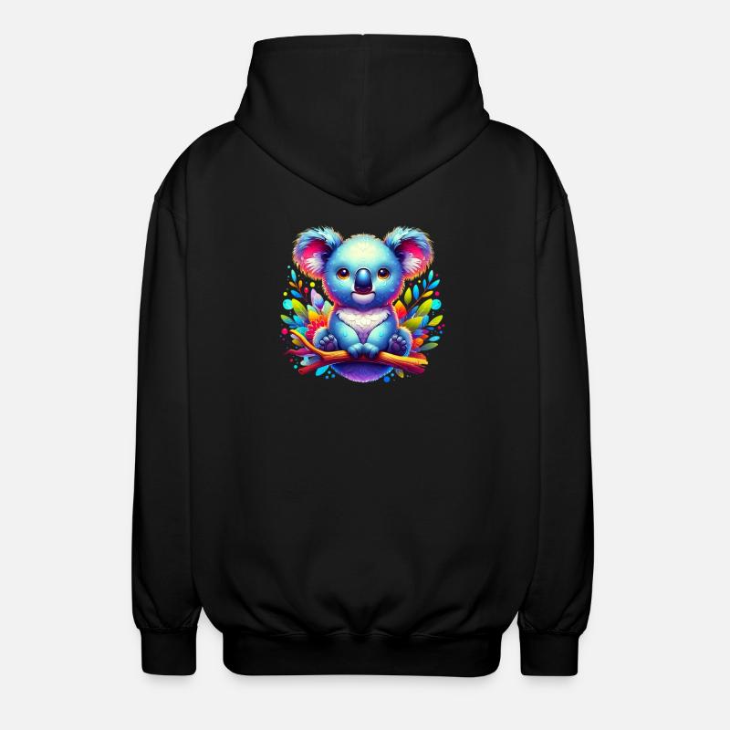 Koala - Unisex Hooded Jacket - black