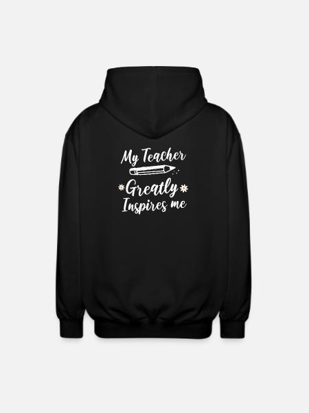 Mon professeur m’inspire beaucoup. - Veste à capuche unisexe - noir