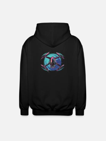 Dynamic Drone - Unisex Hooded Jacket - black