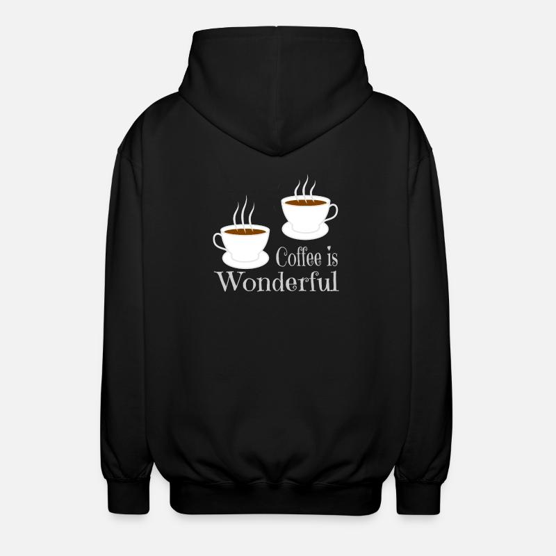 Kaffe - Unisex hættejakke. - sort