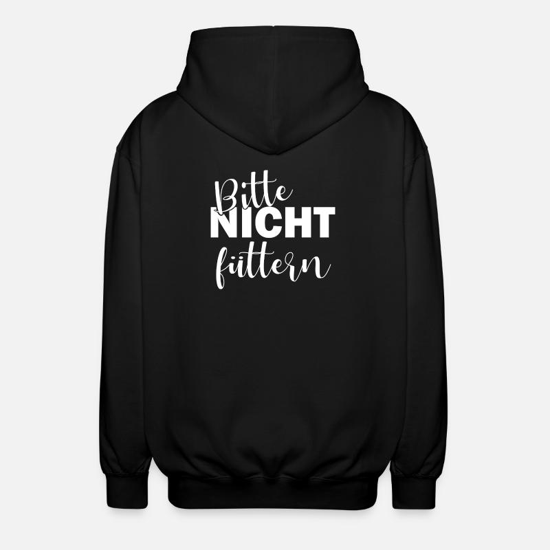 Please do not feed - Unisex Hooded Jacket - black