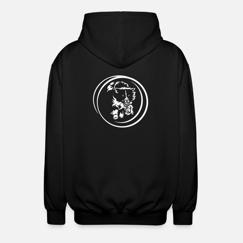 Border Collie "Black Edition" - Unisex Hooded Jacket - black
