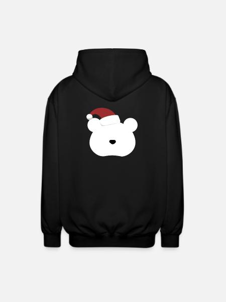 Polar Bear- Christmas edition - Unisex Kapuzenjacke - Schwarz