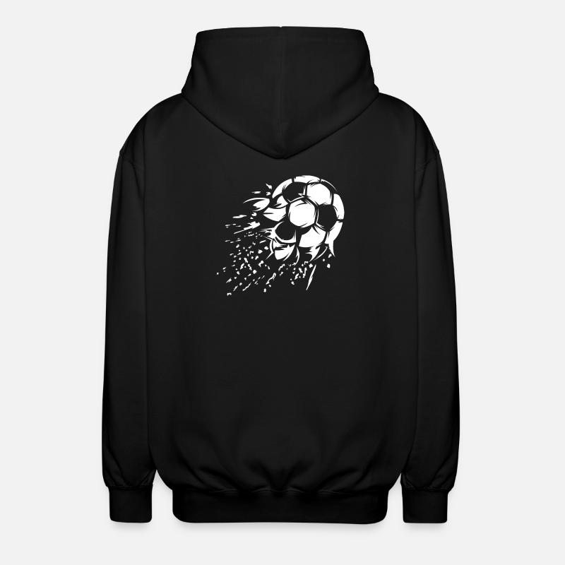 Fußball Schuss Explosion Illustration Team Logo - Unisex Kapuzenjacke - Schwarz