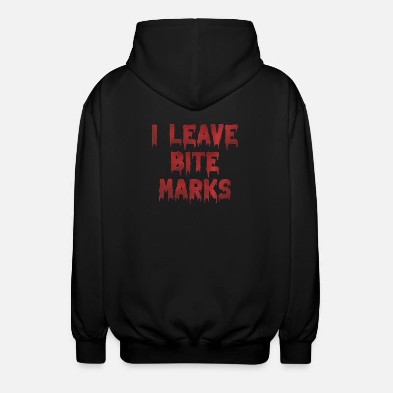 Bite Mark's Blood Traces - Unisex Hooded Jacket - black