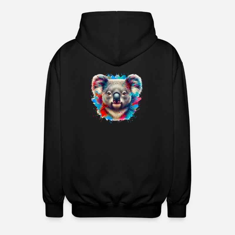 Koala - Unisex Hooded Jacket - black
