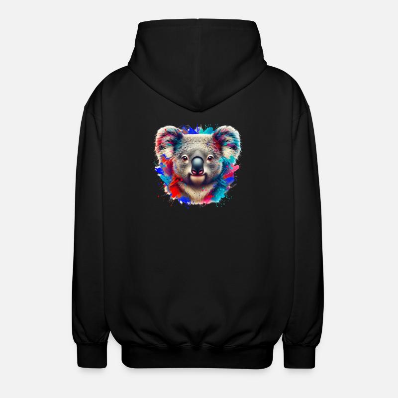 Koala - Unisex Hooded Jacket - black