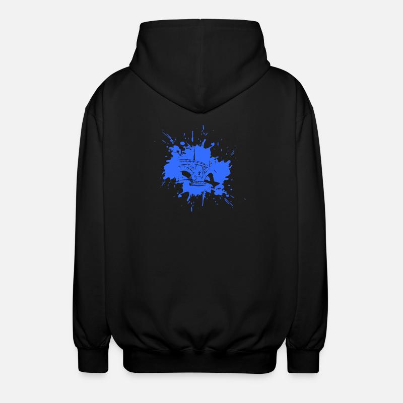 Bridge in a Splash > Vectorgraphic - Unisex Kapuzenjacke - Schwarz