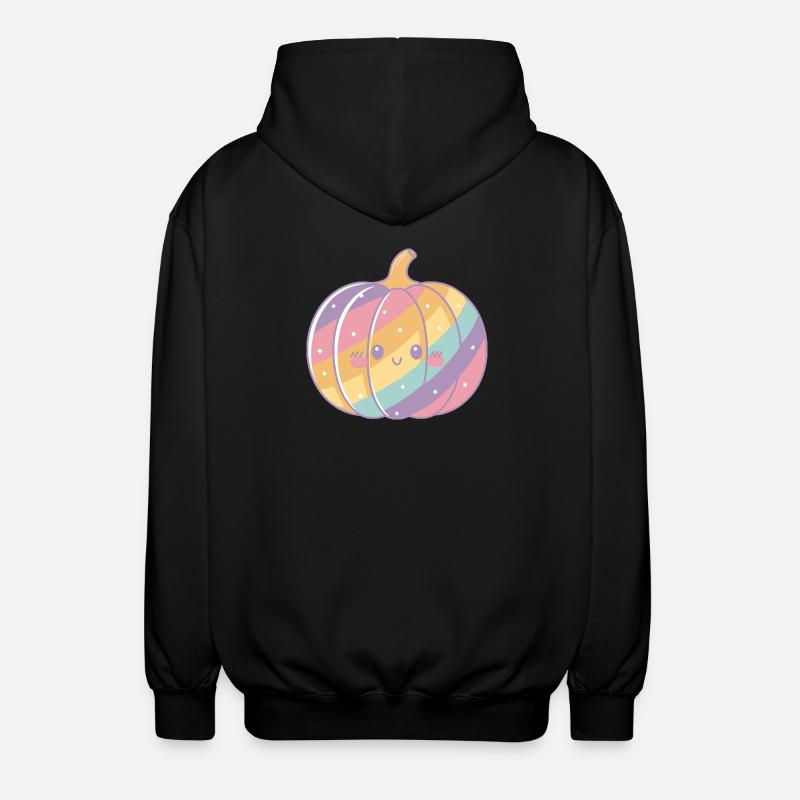 Citrouille pastel arcenciel - Veste à capuche unisexe - noir