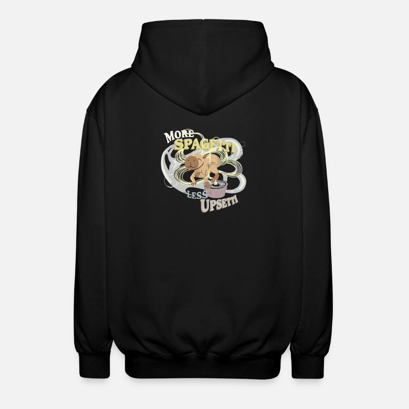 Cap(p)y spaghetti less upsetti - Unisex Hooded Jacket - black