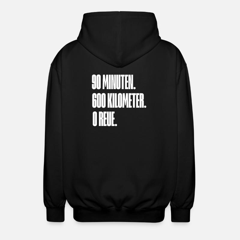 Schwarz hinten  - Unisex Kapuzenjacke - Schwarz