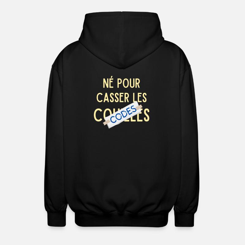 Born to break the codes - Unisex Hooded Jacket - black