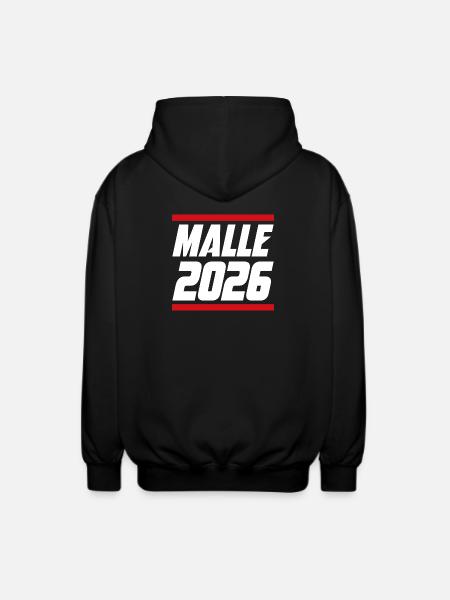Malle 2026 lettering - Unisex Hooded Jacket - black