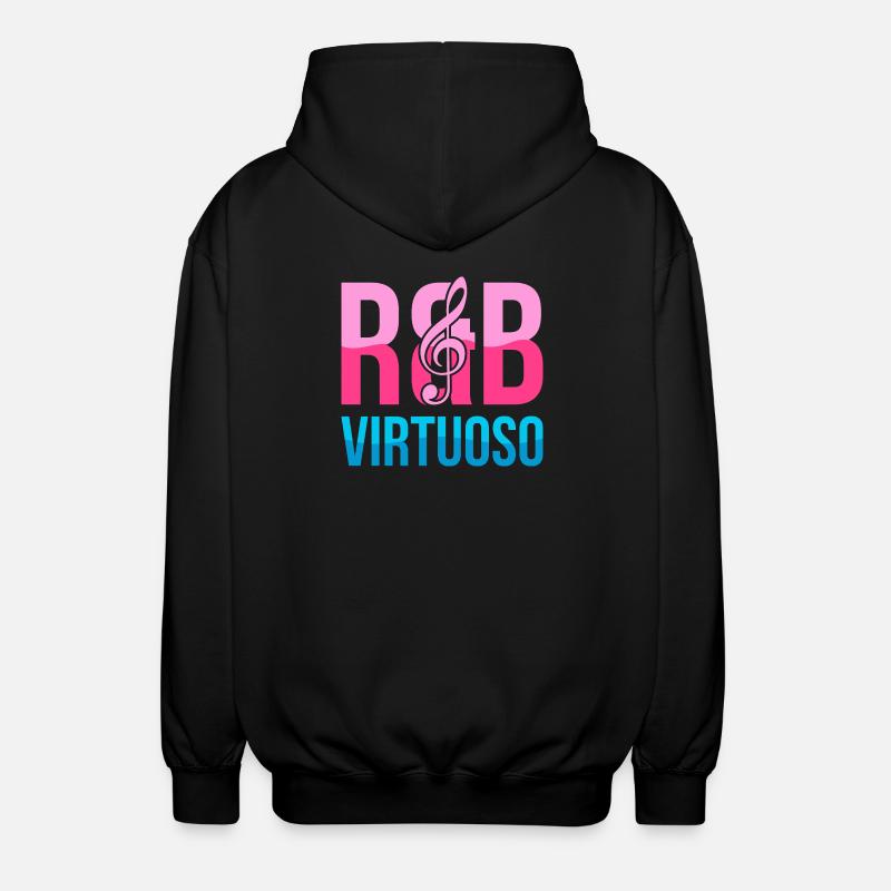 RnB Music Virtuoso E2 Pink Candy - Unisex Hooded Jacket - black