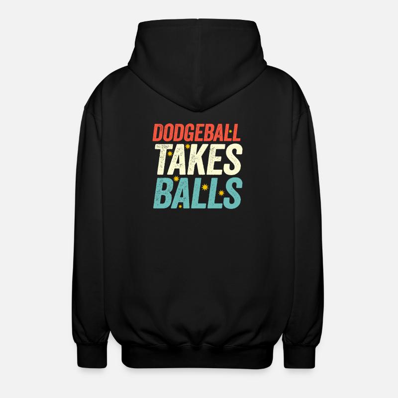 Völkerball braucht Bälle - Unisex Kapuzenjacke - Schwarz