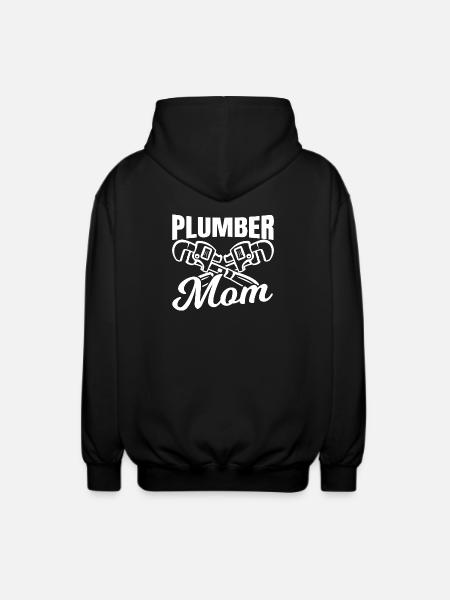 Plumber Mom - Unisex Hooded Jacket - black