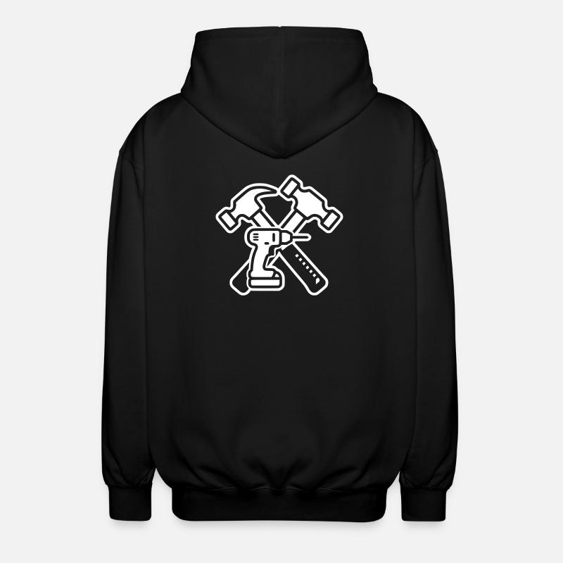 Craftsman Drill Hammers Logo - Unisex Hooded Jacket - black