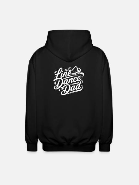 Line Dance Dad - Script Logo - Unisex Hooded Jacket - black