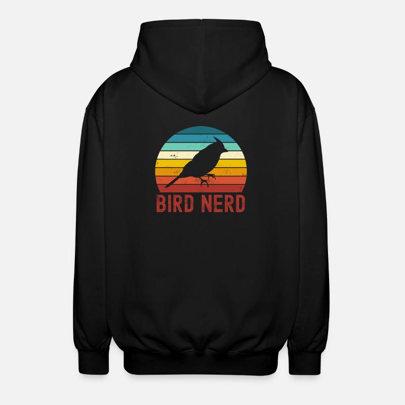 Bird Birds - Unisex Hooded Jacket - black