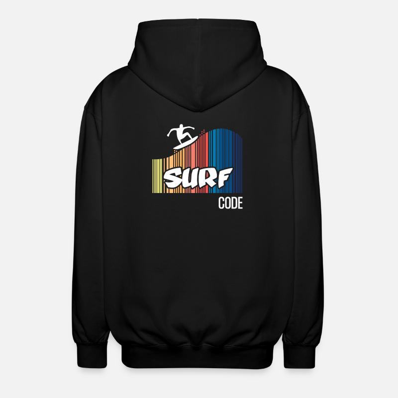 Surf Code (dark) - Unisex Hooded Jacket - black