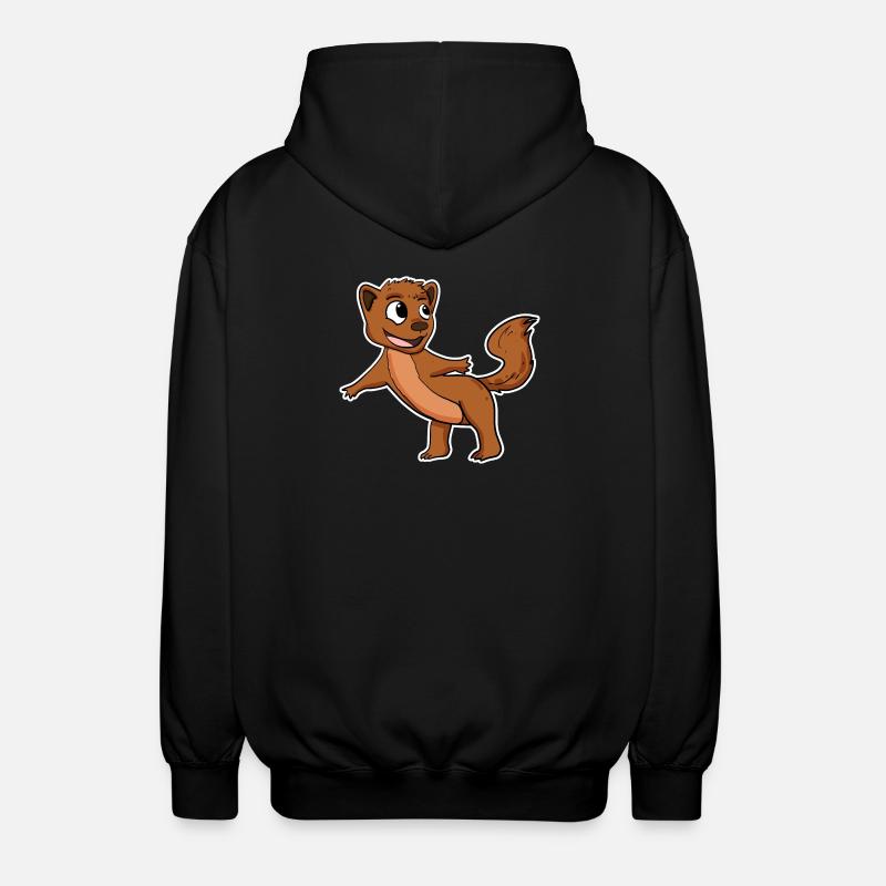 Weasel marten - Unisex Hooded Jacket - black