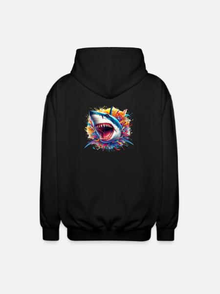 Requin - Veste à capuche unisexe - noir