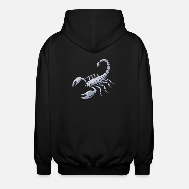 Grimmiger Skorpion - Unisex Kapuzenjacke - Schwarz
