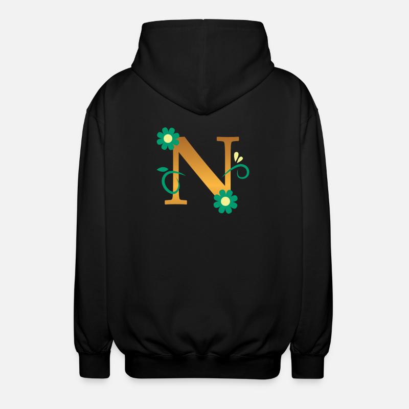 N - Unisex Kapuzenjacke - Schwarz