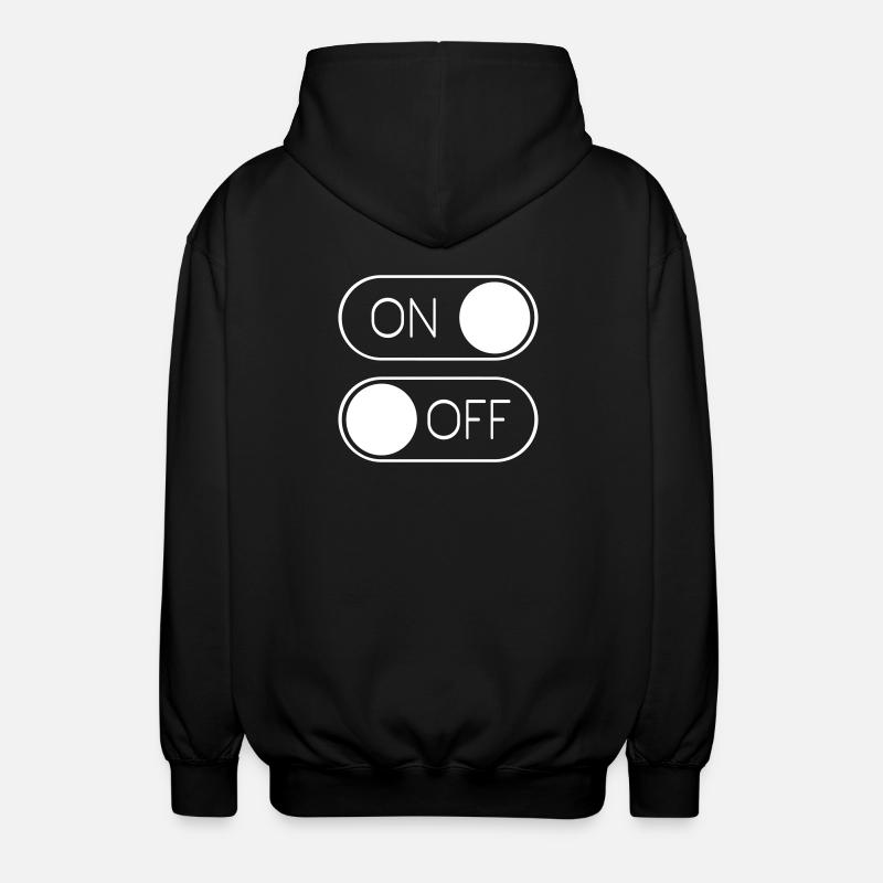 Toggle Grafik On Off Schalter - Unisex Kapuzenjacke - Schwarz