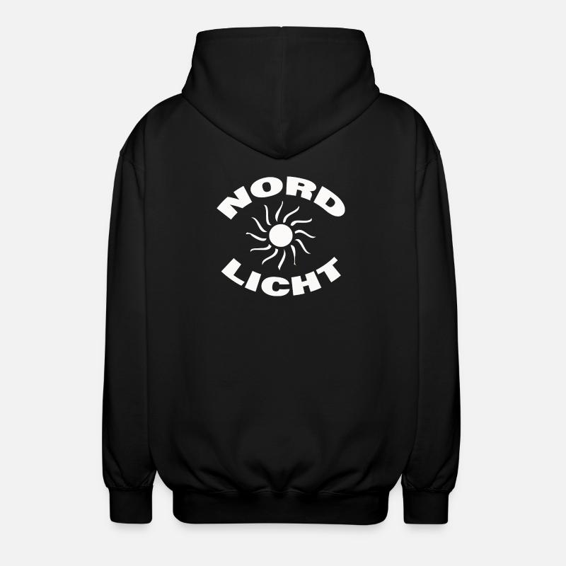 Aurora boreale - Felpa unisex con cappuccio - nero