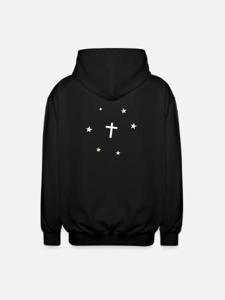 Étoiles croisées - Veste à capuche unisexe - noir
