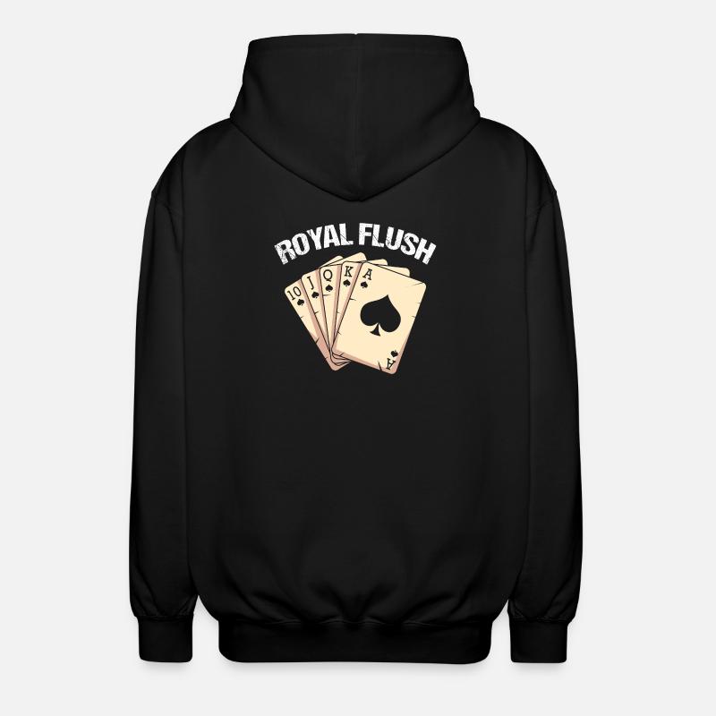 Jeu de cartes de pique - Veste à capuche unisexe - noir
