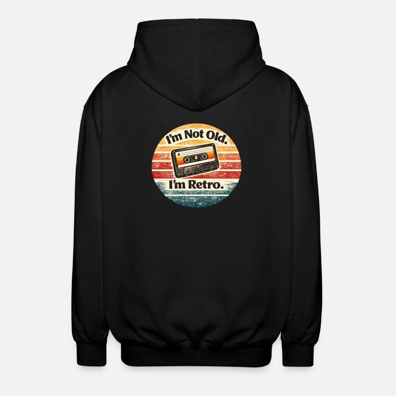 Ich Bin Nicht Alt, Ich Retro - Unisex Kapuzenjacke - Schwarz