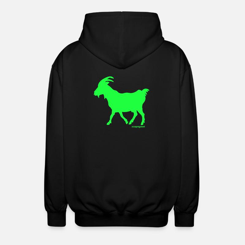 G.O.A.T. Chèvre bouc émissaire néon vert - Veste à capuche unisexe - noir