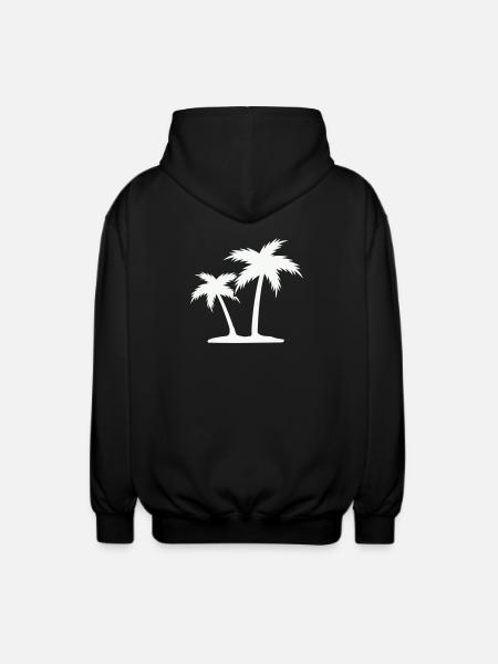 Palm Island Silhouette - Unisex Hooded Jacket - black