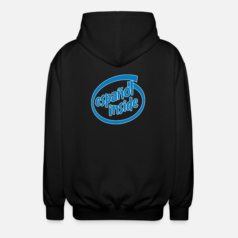 Spanisch drinnen - Unisex Kapuzenjacke - Schwarz
